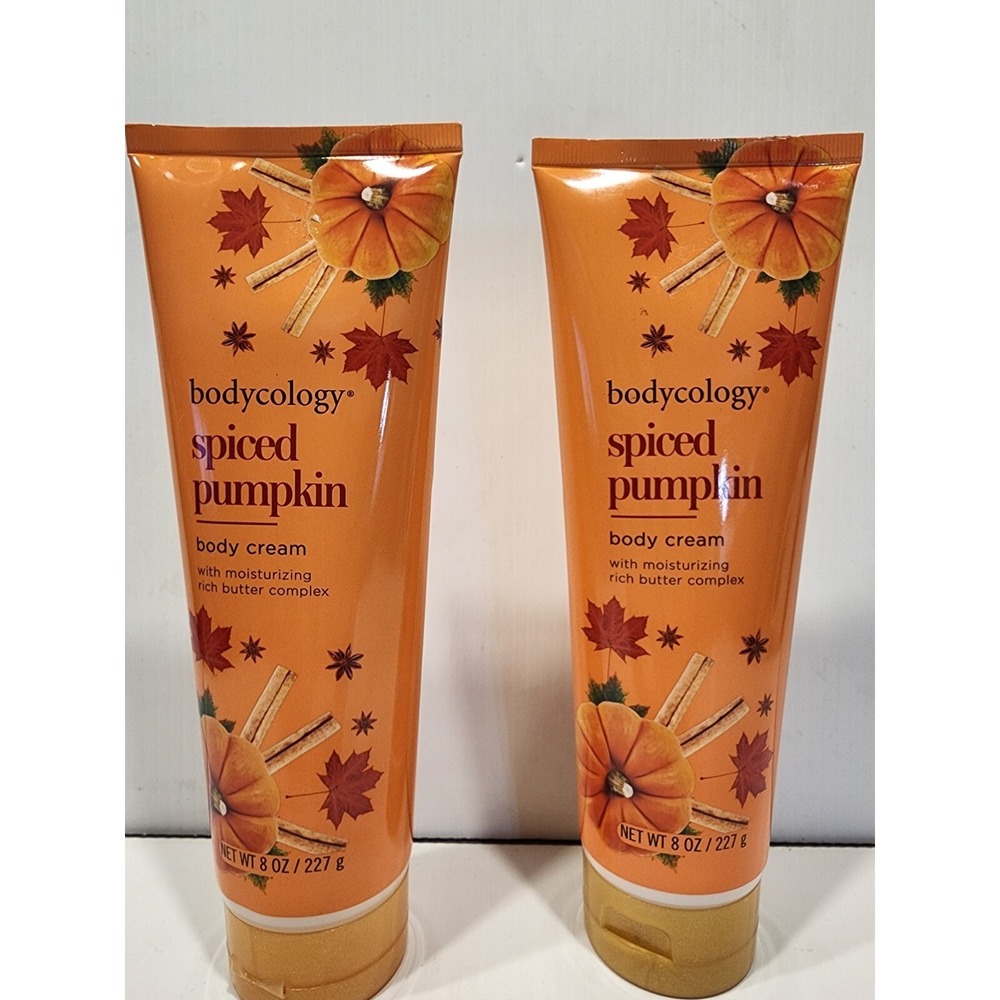 Bodycology Spiced Pumpkin  Body Cream 8oz ~ NEW  Package of 2